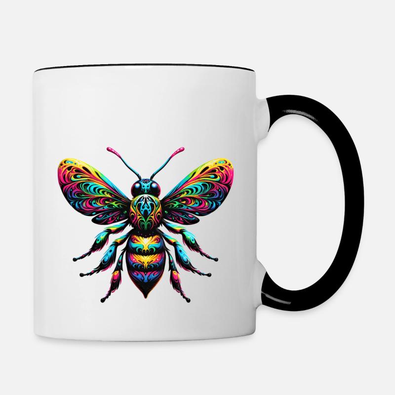 Abeille - Mug contrasté - blanc/noir