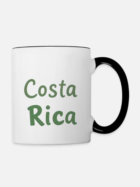 Costa Rica Geschenk Geschenkidee - Tasse zweifarbig - Weiß/Schwarz