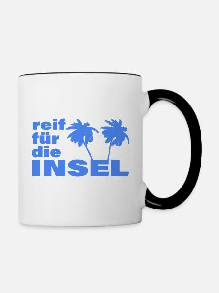 REIF FÜR DIE INSEL - Tasse zweifarbig - Weiß/Schwarz
