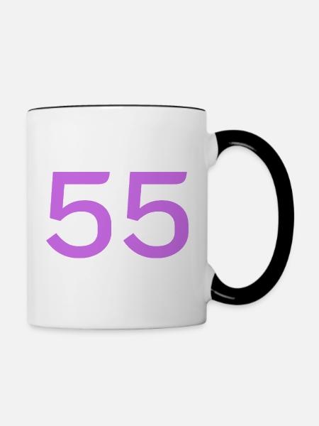 55 - Tasse zweifarbig - Weiß/Schwarz