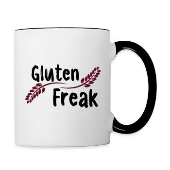 Gluten Freak - Contrasting Mug - white/black - Right