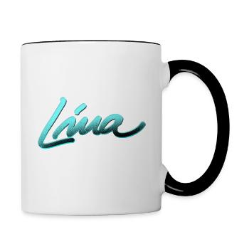 lina font graffiti template - Contrasting Mug - white/black - Right