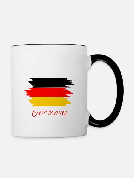 Germany Flagge - Tasse zweifarbig - Weiß/Schwarz