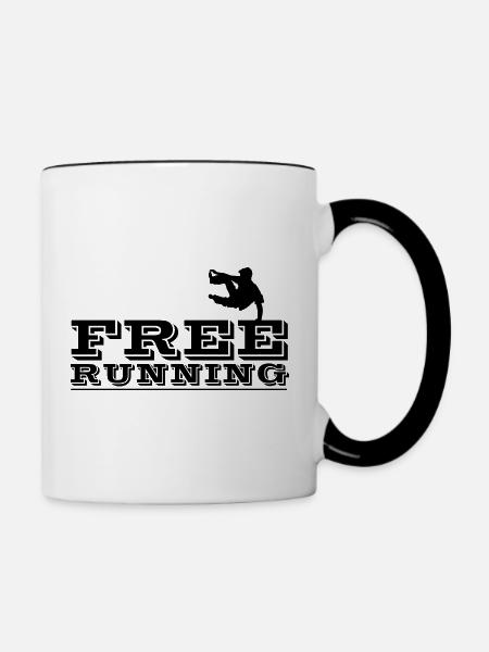 Parkour und Freerunning - Tasse zweifarbig - Weiß/Schwarz