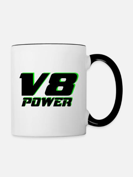 V8 - Tasse zweifarbig - Weiß/Schwarz