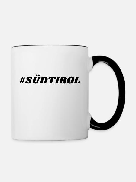 Südtirol - Tasse zweifarbig - Weiß/Schwarz