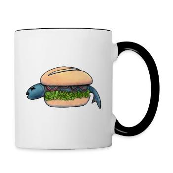 Fish rolls - Contrasting Mug - white/black - Right