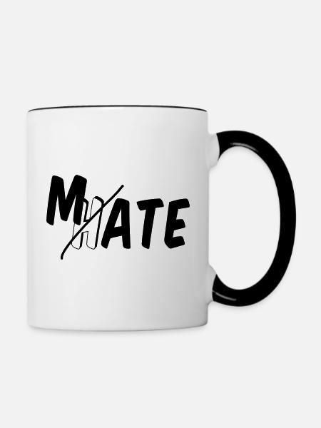 I mate you - Tasse zweifarbig - Weiß/Schwarz