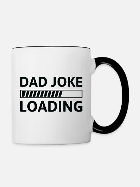 Papa Witz wird geladen - Tasse zweifarbig - Weiß/Schwarz