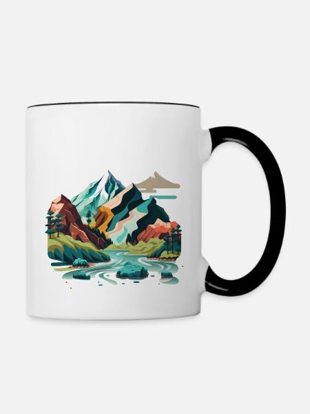 SURREAL - Tasse zweifarbig - Weiß/Schwarz