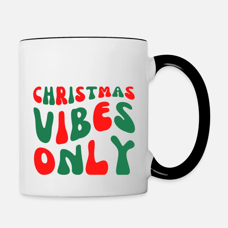 Christmas Vibes Only - Contrasting Mug - white/black