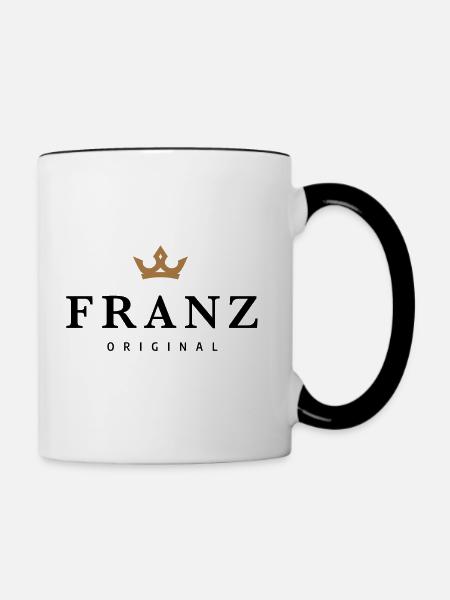 Franz - Tasse zweifarbig - Weiß/Schwarz