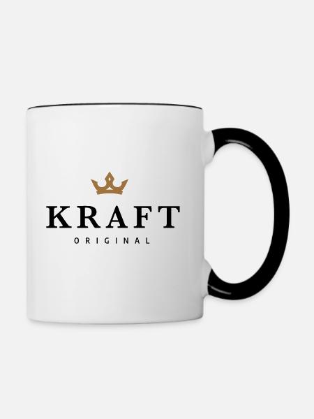 Kraft - Tasse zweifarbig - Weiß/Schwarz