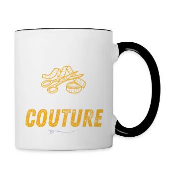 I can't sew - Contrasting Mug - white/black - Right
