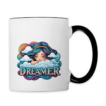 Dreamer - Dreamer - Dreamer - Dream - Reverie - Contrasting Mug - white/black - Right