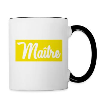 MEISTER. MEISTER. HUMOR - Tasse zweifarbig - Weiß/Schwarz - Rechts