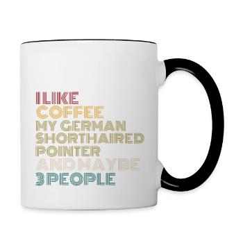 Coffee Lovers German Shorthaired Pointer Dog Owner - Contrasting Mug - white/black - Right