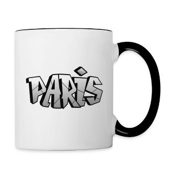 Paris Graffiti - Contrasting Mug - white/black - Right