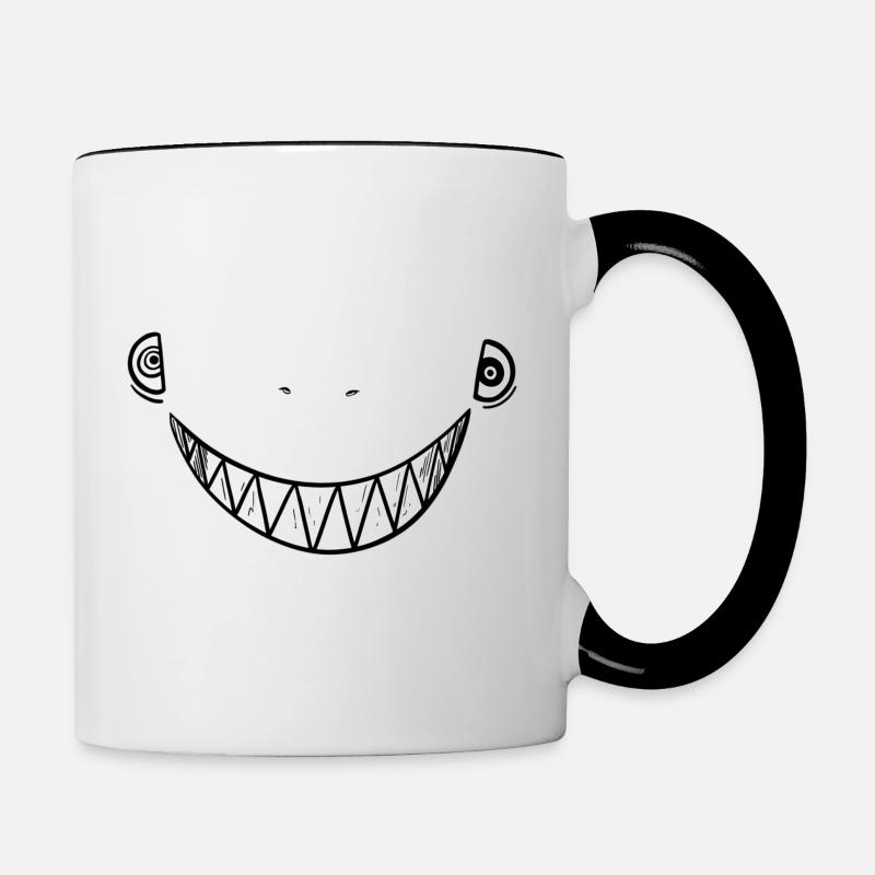 Lach doch mal! - Tasse zweifarbig - Weiß/Schwarz
