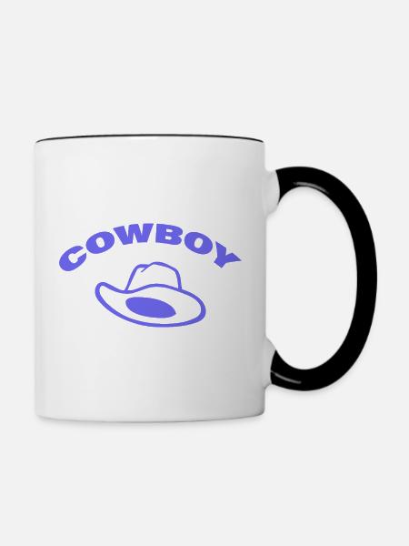 COWBOY - Tasse zweifarbig - Weiß/Schwarz