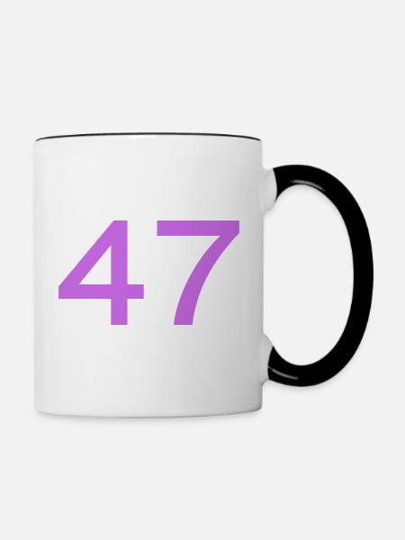 47 - Tasse zweifarbig - Weiß/Schwarz