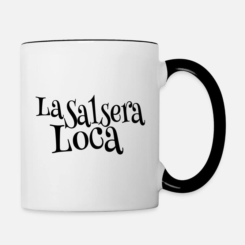 La Salsera Loca danse salsa mode - Mug contrasté - blanc/noir