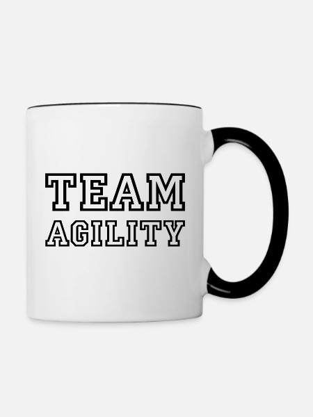 Team Agility - Tasse zweifarbig - Weiß/Schwarz