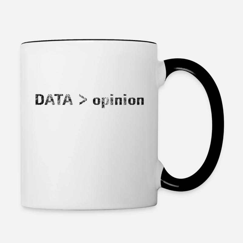 Data > opinion Statistics Science Facts Facts - Contrasting Mug - white/black