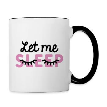 Laissez-moi dormir - Mug contrasté - blanc/noir - Droite