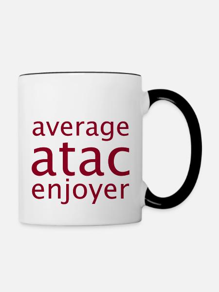 durchschnittlicher ATAC-Genusser - Tasse zweifarbig - Weiß/Schwarz