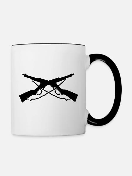 Crossover-Schrotflinten - Tasse zweifarbig - Weiß/Schwarz