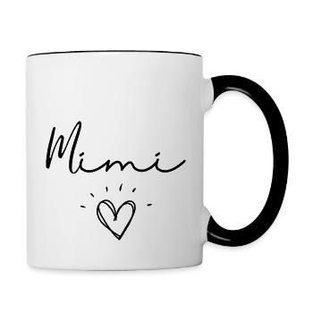 Mimi. mimi gift - Contrasting Mug - white/black - Right