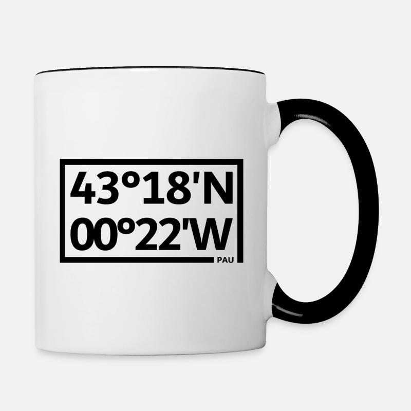 Pau coordinates - Contrasting Mug - white/black