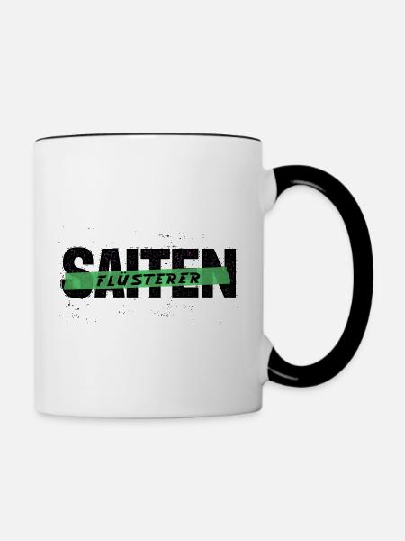Saiten Flüsterer - Tasse zweifarbig - Weiß/Schwarz