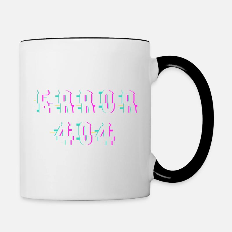 ERROR 404 - Mug contrasté - blanc/noir