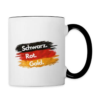 Black - Red - Gold - Germany - Contrasting Mug - white/black - Right