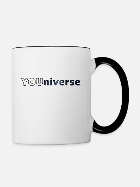 YOUniverse hell - Tasse zweifarbig - Weiß/Schwarz