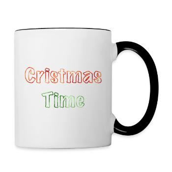 Weihnachten - Tasse zweifarbig - Weiß/Schwarz - Rechts