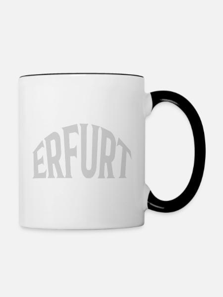 Erfurt - Tasse zweifarbig - Weiß/Schwarz