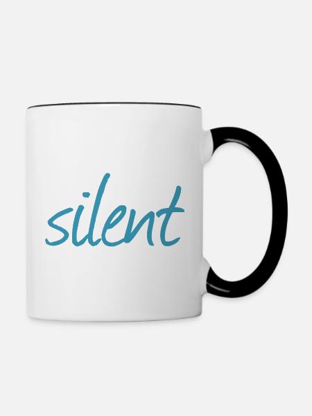 SILENT - Tasse zweifarbig - Weiß/Schwarz