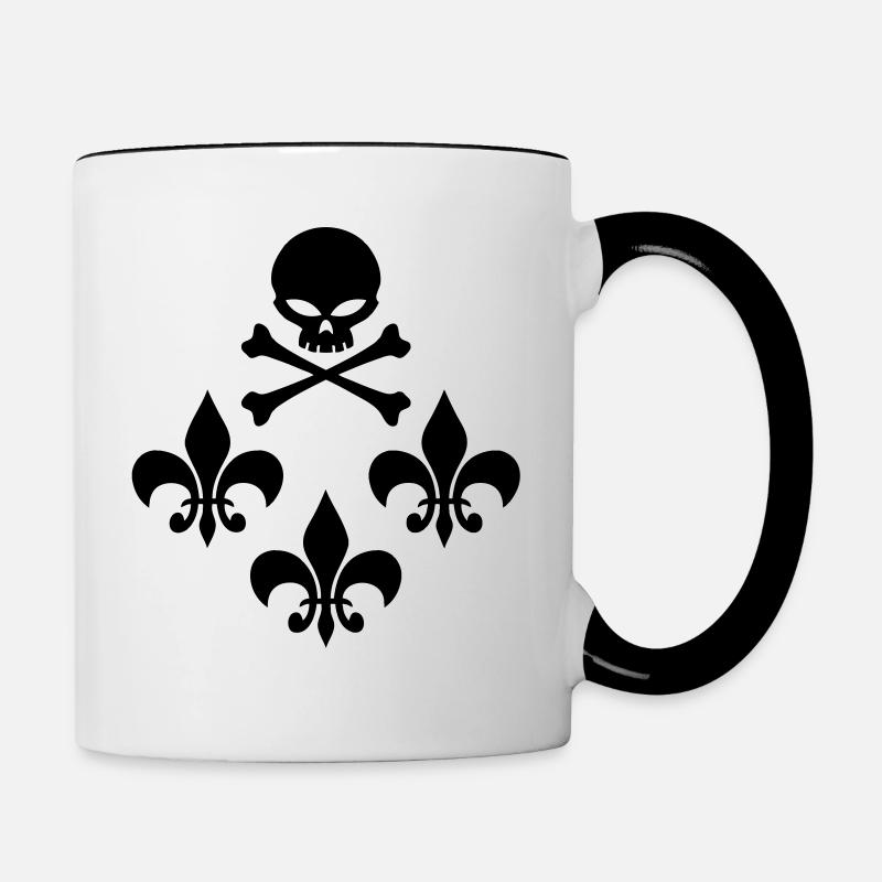 skull_lys - Contrasting Mug - white/black
