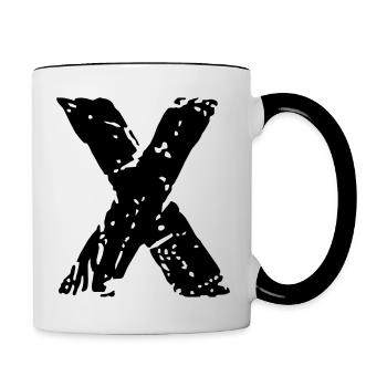 X Stencil - Contrasting Mug - white/black - Right