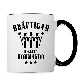 Groom accompanying command (JGA / 1C) - Contrasting Mug - white/black - Right