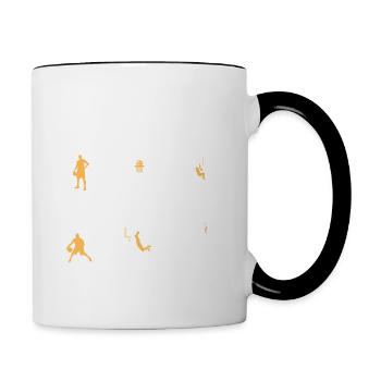 Ce que je fais pendant mon temps libre(basketball) - Mug contrasté - blanc/noir - Droite