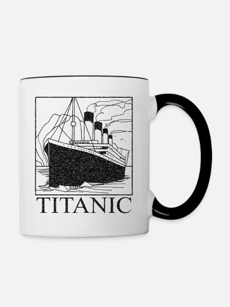 Titanisch - Tasse zweifarbig - Weiß/Schwarz