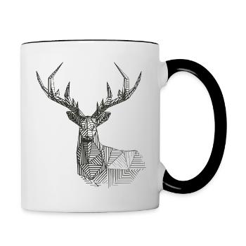 Oh mein Lieber - Tasse zweifarbig - Weiß/Schwarz - Rechts