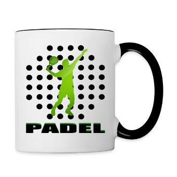 Padel | - Tasse zweifarbig - Weiß/Schwarz - Rechts