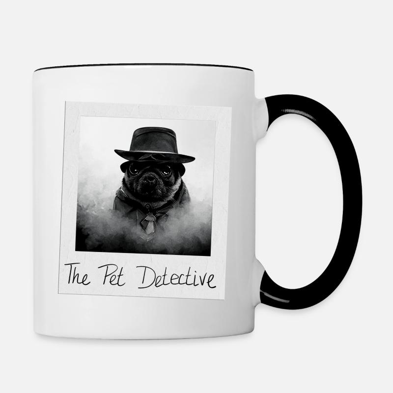 Le détective des animaux de compagnie - Mug contrasté - blanc/noir
