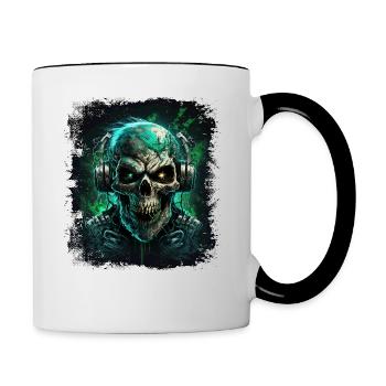 Heavy Metal Zombie - Mug contrasté - blanc/noir - Droite