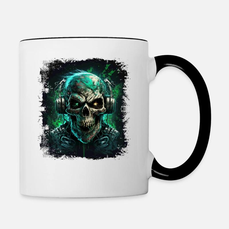 Heavy Metal Zombie - Contrasting Mug - white/black